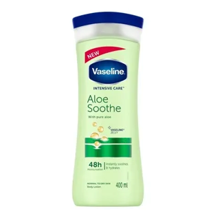 لوسیون بدن وازلین مدل Vaseline Aloe Soothe رایحه آلوئه ورا حجم 400 میلیلیتر